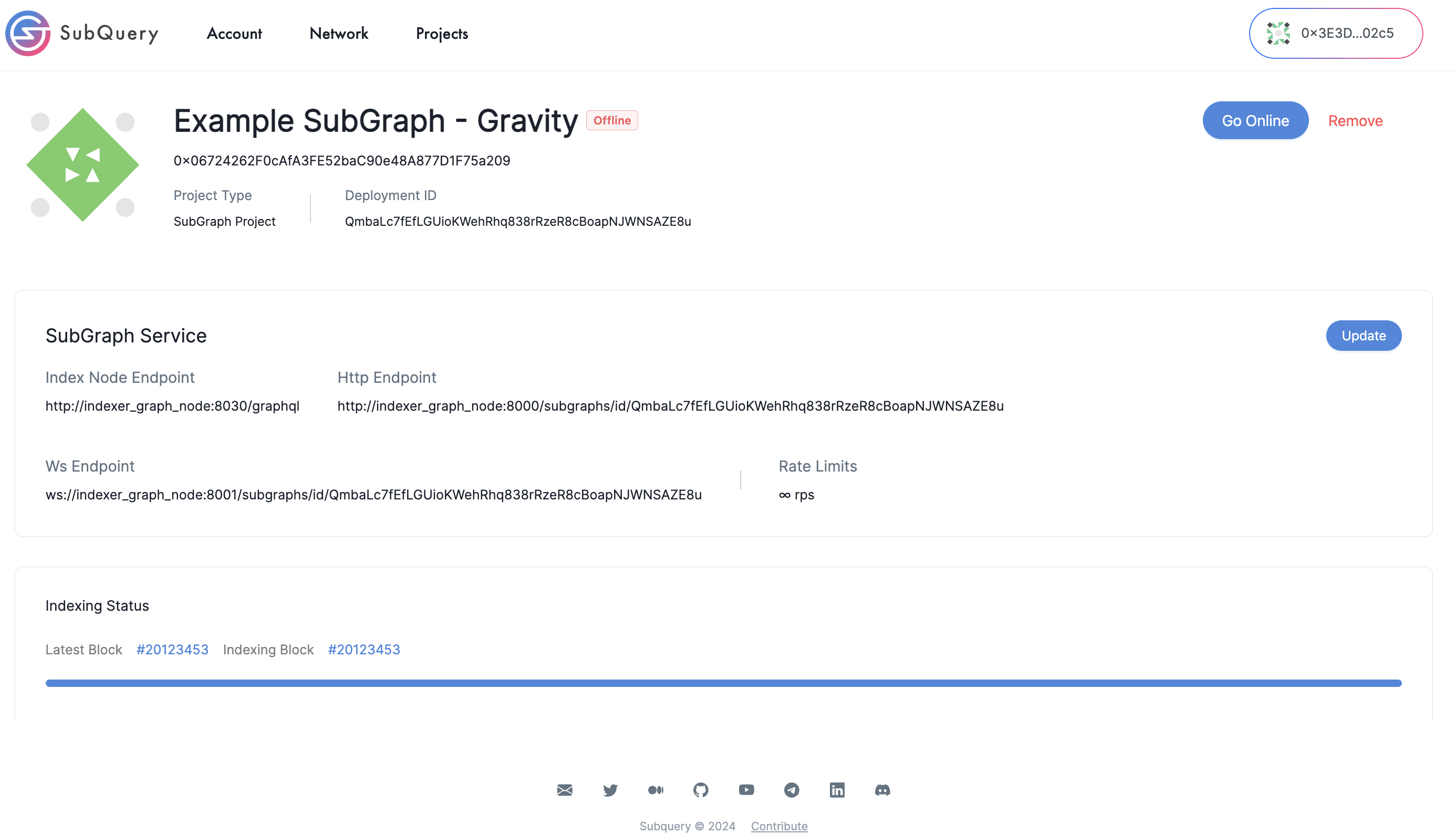 subgraph sync status